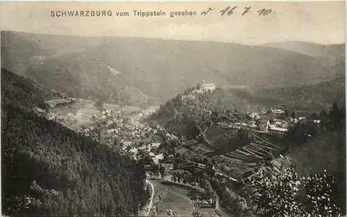Schwarzburg vom Trippstein gesehen -524926