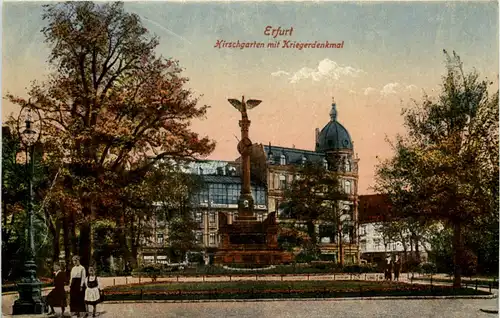 Erfurt, Kirschgarten mit Kriegerdenkmal -526156