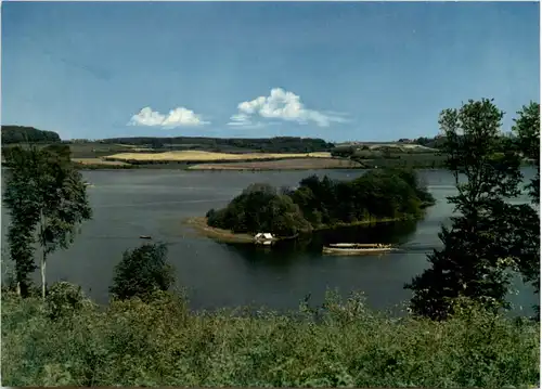 Malente-Gremsmühlen, Blick vom Holm auf Grosse Insel im Dieksee -527708