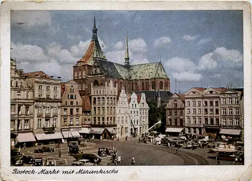 Rostock, Markt mit Marienkirche -502554