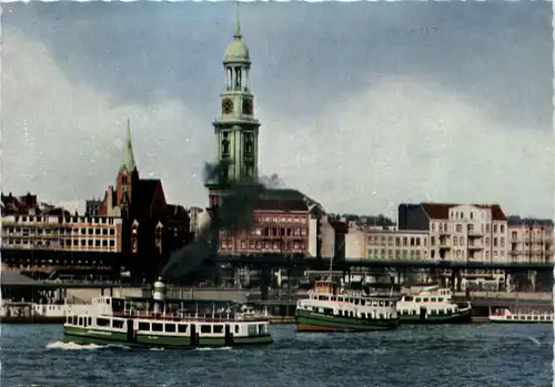 Hamburg, Vorsetzen mit Michaeliskirche -527738