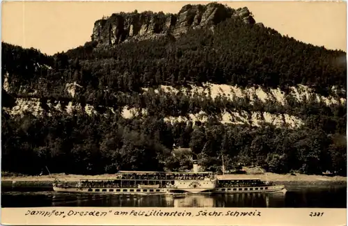 Lilienstein, Sächs. Schweiz, Dampfer Dresden -527968