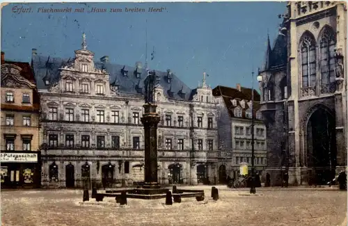 Erfurt, Fischmarkt mit Haus zum breiten Herd -526536