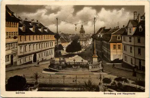 Gotha, Schlossberg und Hauptmarkt -526490