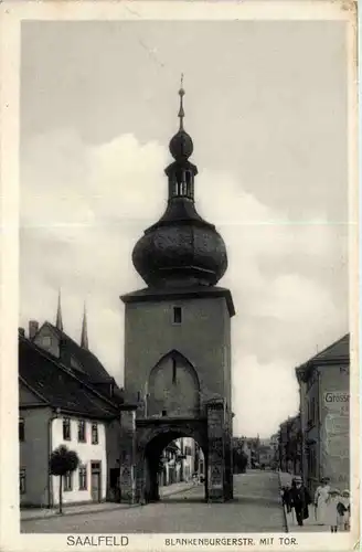 Saalfeld/Saale, Blankenburgerstrasse mit Tor -526784