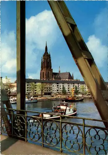 Frankfurt, Blick vom Eisernen Steg auf den Dom -527374