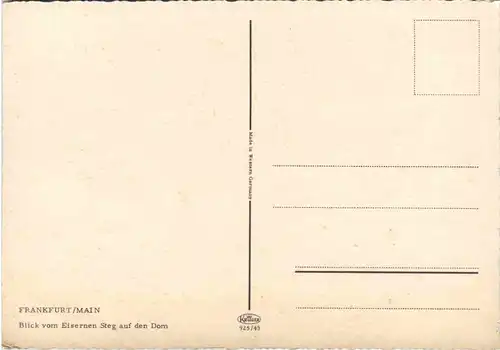 Frankfurt, Blick vom Eisernen Steg auf den Dom -527374