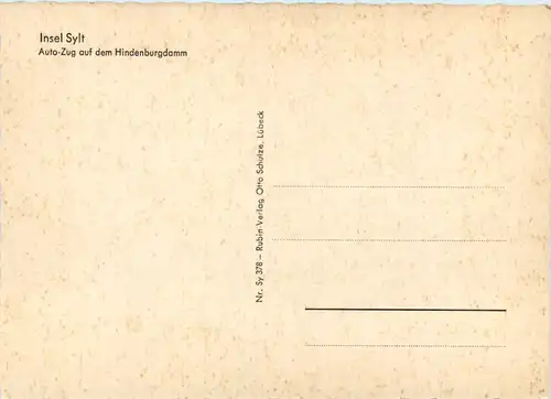 Sylt, Auto-Zug auf dem Hiindenburgdamm -528228