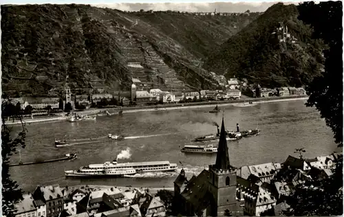 St. Goar mit Blick nach St. Goarshausen -528178