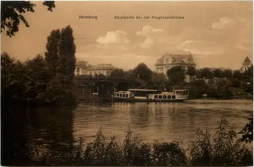 Hamburg, Alsterpartie, bei der Krugkoppelbrücke -527554