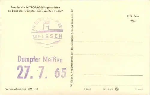 Wehlen a.d. Elbe, Dampfer Meissen -528348