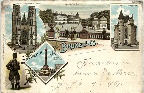 Souvenir de Bruxelles - Litho -600312