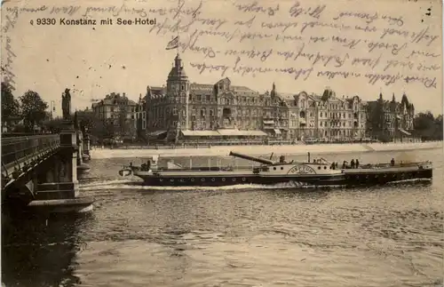 Konstanz mit See-Hotel -528588