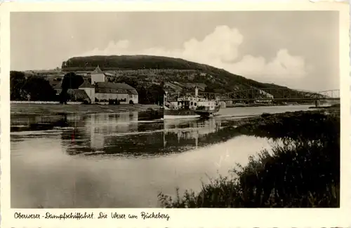 Die Weser bei Bückeberg, Oberweser-Dampfschiffahrt -528014