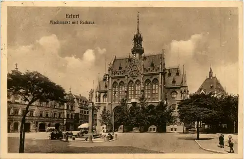 Erfurt, Fischmarkt mit Rathaus -526206