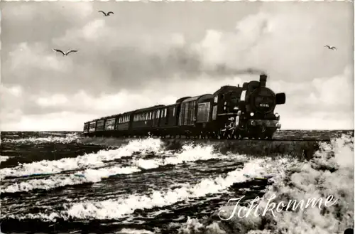 Sylt, D-Zug im Sturm auf dem Hindenburgdamm -528074