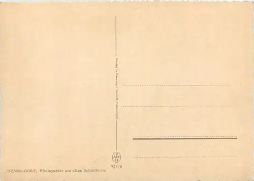 Düsseldorf, Rheinpartie am alten Schlossturm -527504