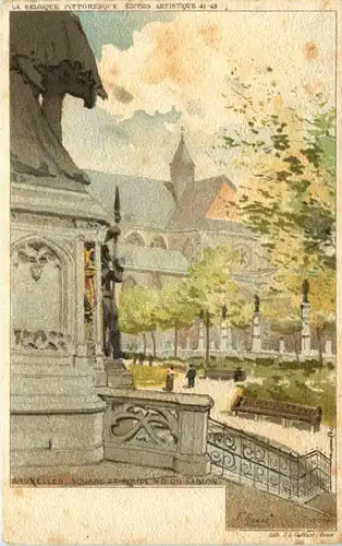 Bruxelles - Square et Eglise du Sablon -600598
