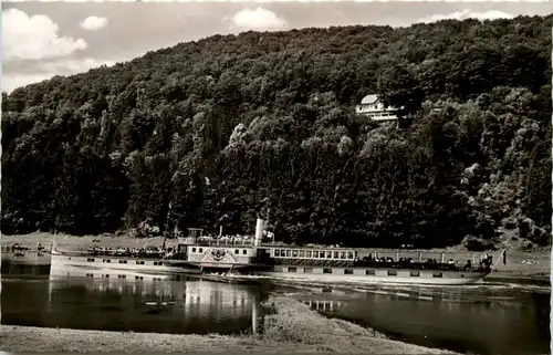 Oberweser-Fahrgastschiffahrt zw. Hann-Münden und Hameln, bei Beverungen -528928