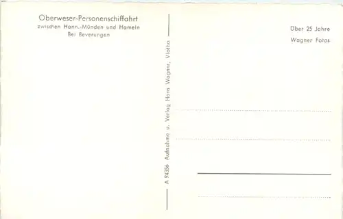 Oberweser-Fahrgastschiffahrt zw. Hann-Münden und Hameln, bei Beverungen -528928