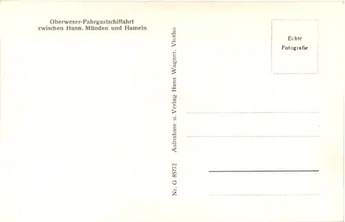 Oberweser-Fahrgastschiffahrt zw. Hann-Münden und Hameln -529008