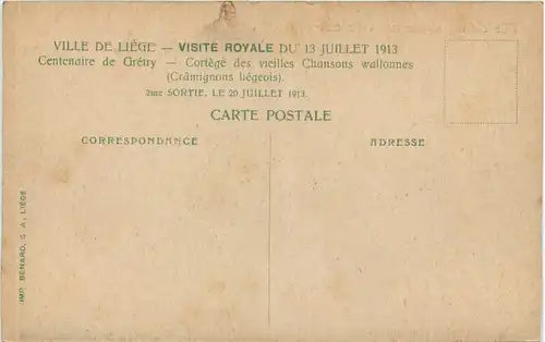 Liege - Visite Royale 1913 -600678