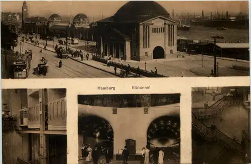 Hamburg, Elbtunnel, div. Bilder -527684