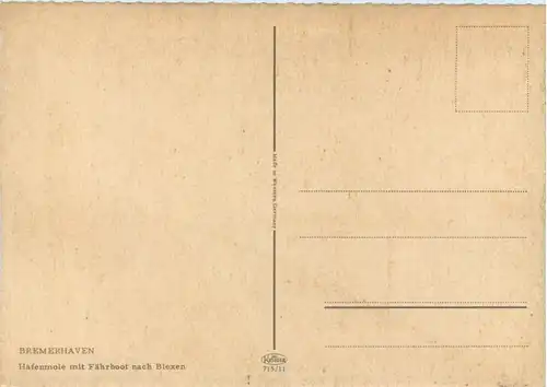 Bremerhafen, Hafenmole mit Fährboot nach Blexen -527912