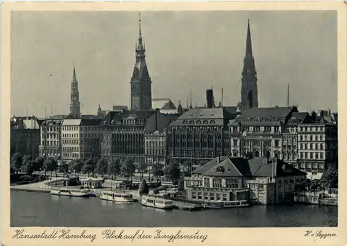 Hamburg, Blick auf den Jungfernstieg -527510