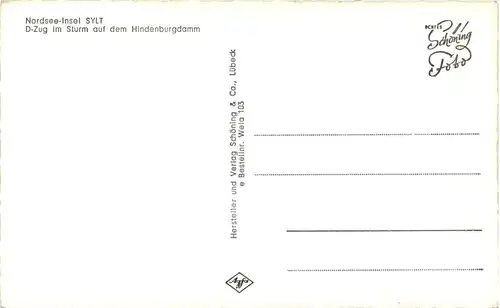 Sylt, D-Zug im Sturm auf dem Hindenburgdamm -528072