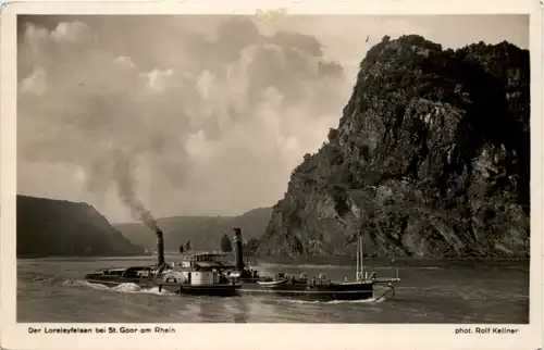 Der Loreleyfelsen bei St. Goar -528192