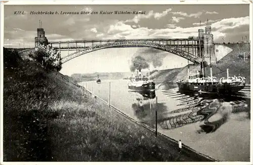 Kiel, Hochbrücke b. Levensau über den Kaiser Wilhelm-Kanal -528774