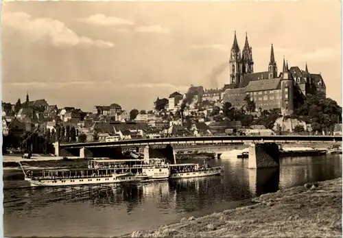 Meissen, Albrechtsburg und Dom und Elbdampfer Meissen -527026