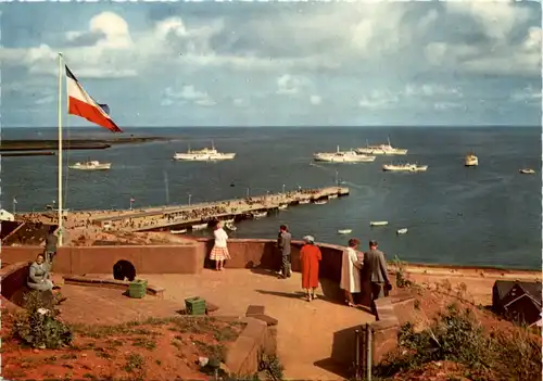 Helgoland, Blick auf Reede und Düne -527146