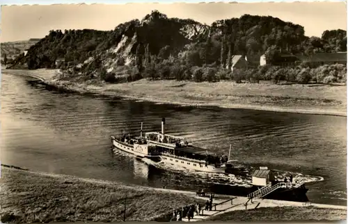 Diesbar a.d. Elbe, Blick nach dem Görischfelsen -527226