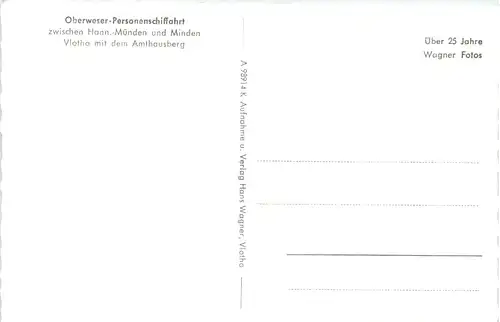 Oberweser-Fahrgastschiffahrt zw. Hann-Münden und Hameln -528732