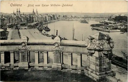 Koblenz, Blick vom Kaiser Wilhelm Denkmal -529114