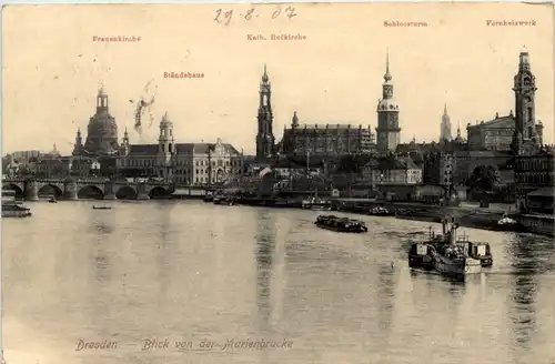 Dresden, Blick von der Marienbrücke -529276