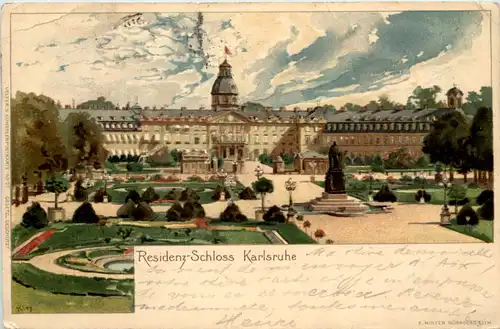 Karlsruhe - Residenz Schloss - Litho -638860