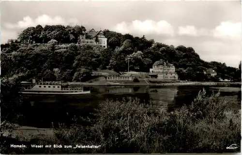 Hameln a d Weser, Weser mit Blick zum Felsenkeller -529072
