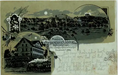 Enzisweiler - Pension Schmid - Litho - Künstler-AK Eugen Felle -612930