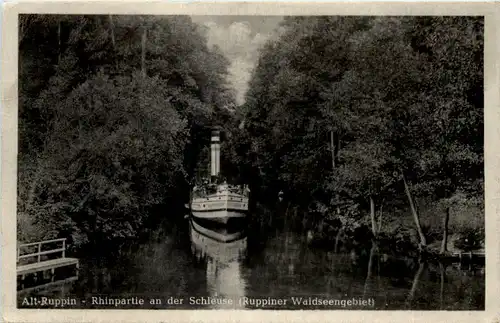 Alt-Ruppin, Rhinpartie an der Schleuse -529112