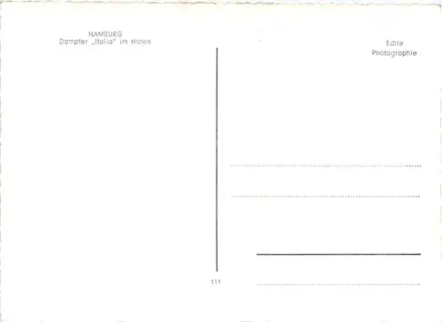 Hamburg, Dampfer Italia im Hafen -527746