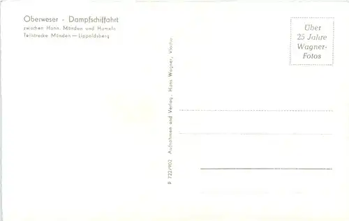 Oberweser-Fahrgastschiffahrt zw. Hann-Münden und Hameln -528730