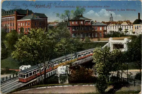 Hamburg, Hochbahnbrücke über die Helgoländer Allee -528876