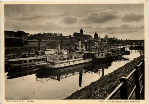 Duisburg-Ruhrort, Partie am Eisenbahnhafen -528790