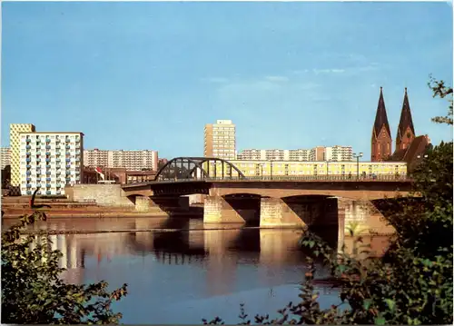 Frankfurt Oder, Blick von der VR Polen - Brücke der Freundschaft -529876