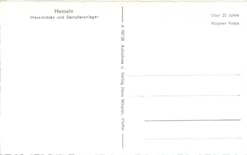 Hameln a d Weser, Weserbrücke und Dampferanleger -529036