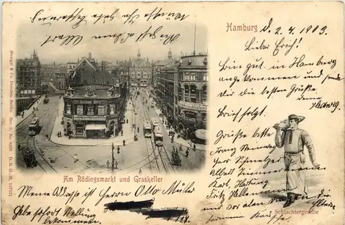 Hamburg, Am Rödingsmarkt und Graskeller -529056