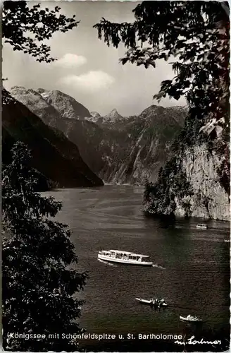 Königsee mit Schönfeldspitze u. St. Bartholomae -528046